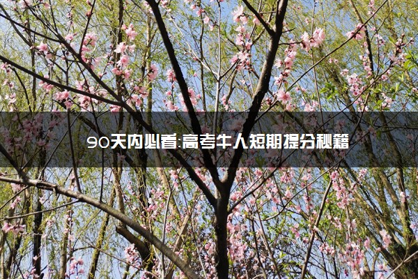 90天内必看：高考牛人短期提分秘籍