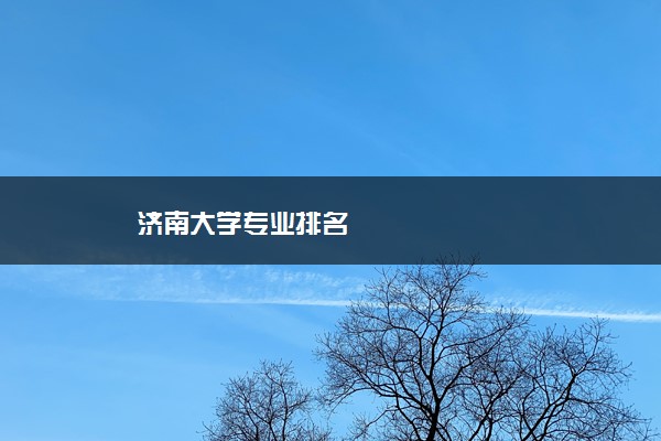 济南大学专业排名