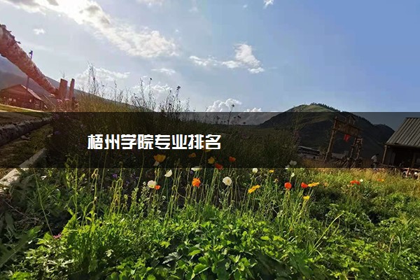 梧州学院专业排名