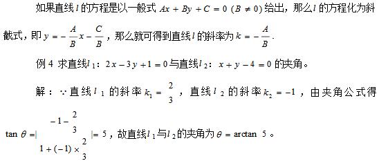 高中常用数学知识点之：斜率