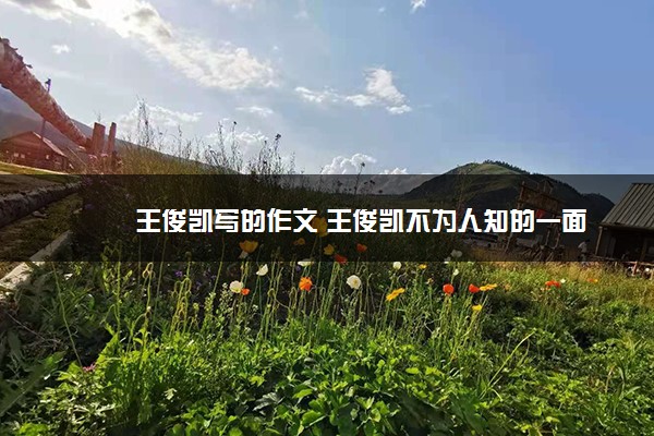 王俊凯写的作文 王俊凯不为人知的一面