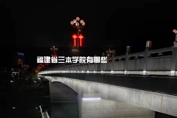 福建省三本学院有哪些