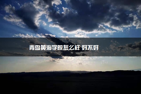 青岛黄海学院怎么样 好不好