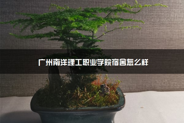 广州南洋理工职业学院宿舍怎么样