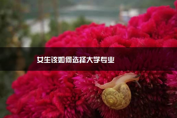 女生该如何选择大学专业