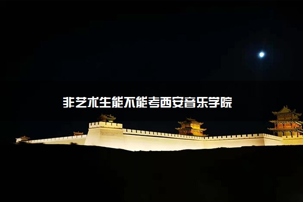 非艺术生能不能考西安音乐学院