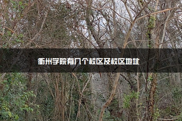 衢州学院有几个校区及校区地址