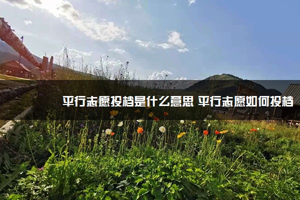 平行志愿投档是什么意思 平行志愿如何投档