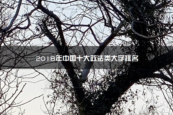 2018年中国十大政法类大学排名