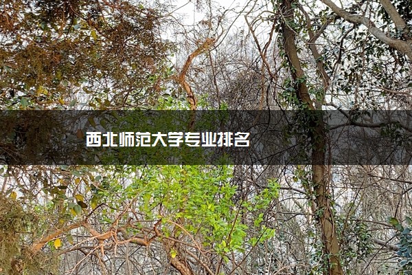 西北师范大学专业排名