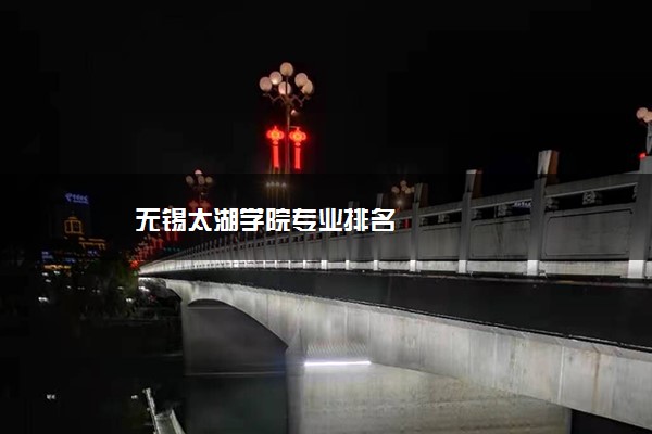 无锡太湖学院专业排名