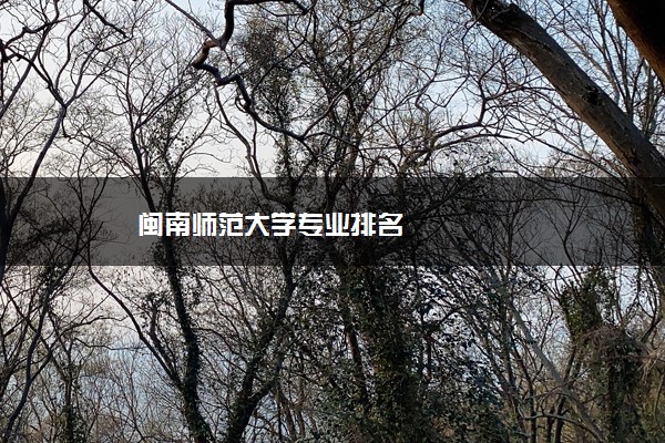 闽南师范大学专业排名