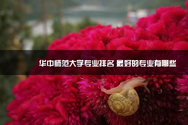 华中师范大学专业排名 最好的专业有哪些