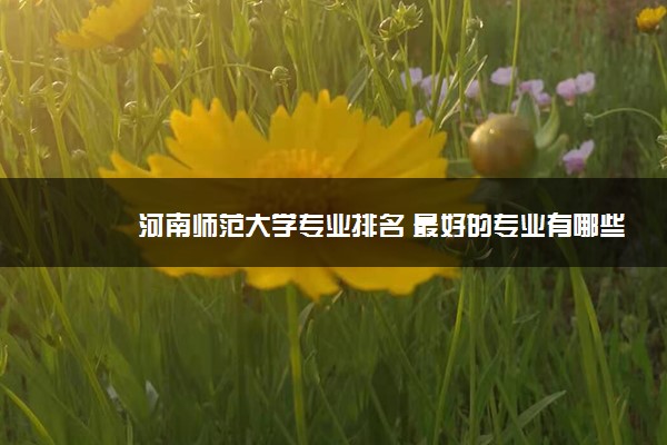 河南师范大学专业排名 最好的专业有哪些