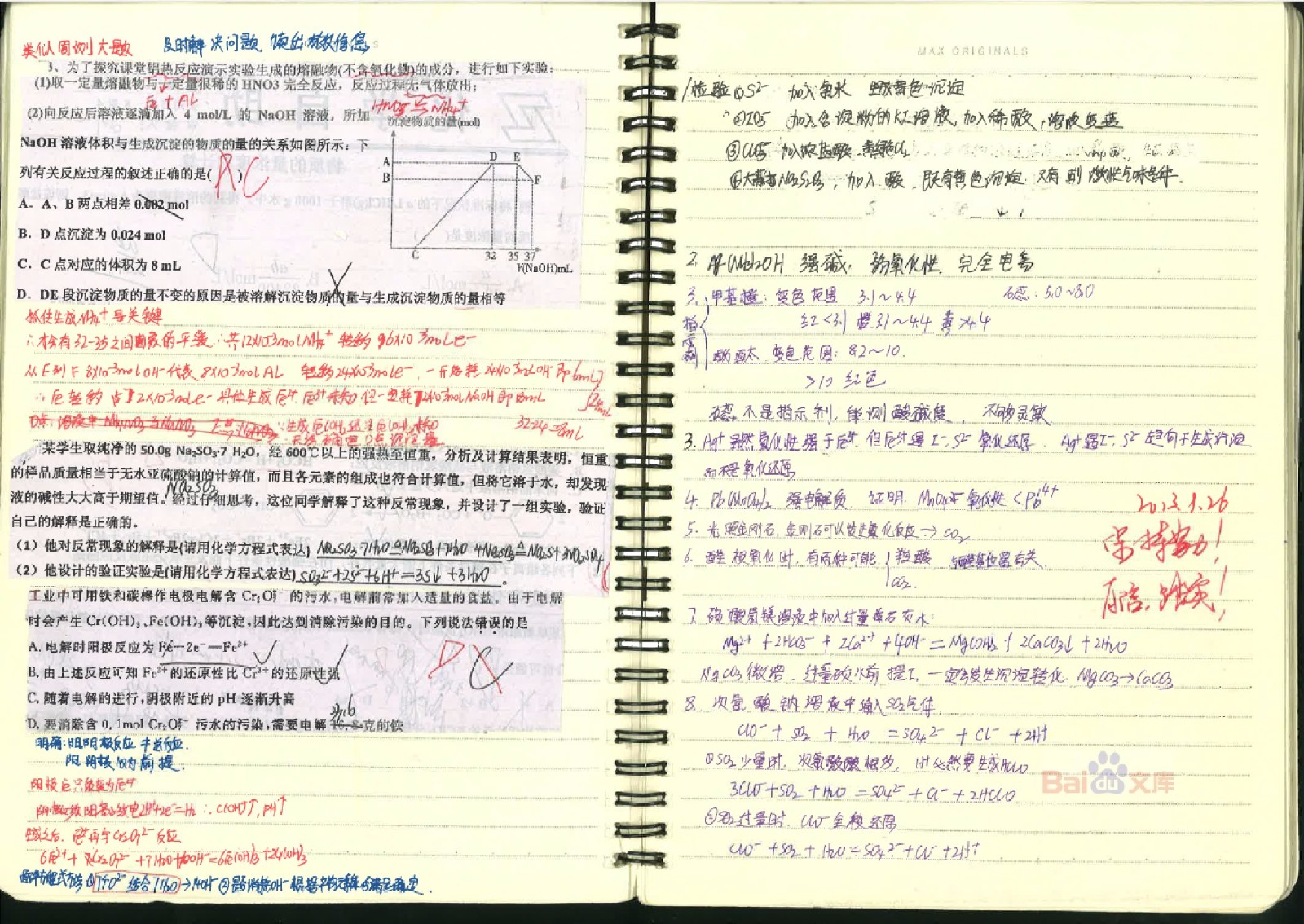 衡水中学状元手写笔记[化学]