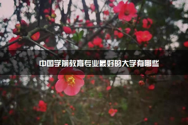 中国学前教育专业最好的大学有哪些