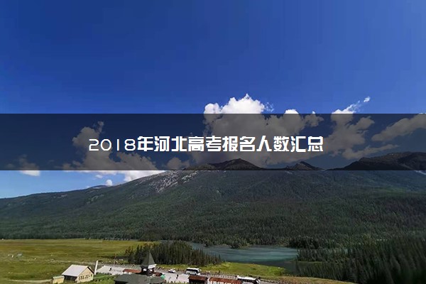 2018年河北高考报名人数汇总