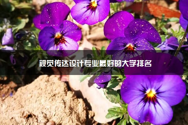 视觉传达设计专业最好的大学排名