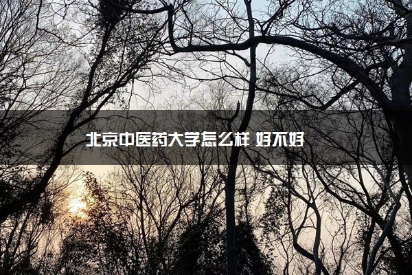 北京中医药大学怎么样 好不好