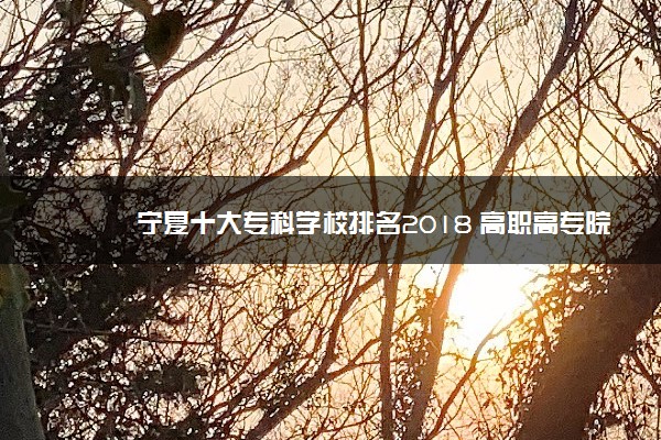 宁夏十大专科学校排名2018 高职高专院校排名前十