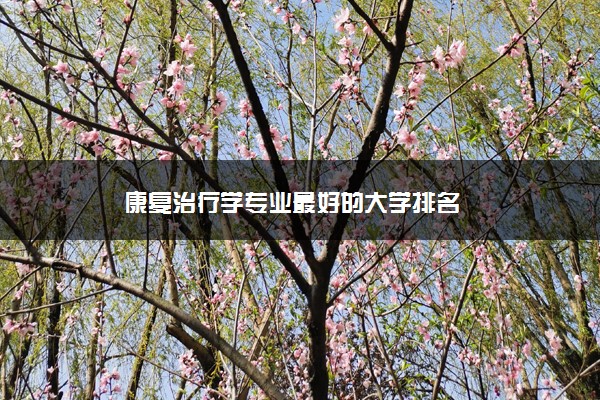 康复治疗学专业最好的大学排名