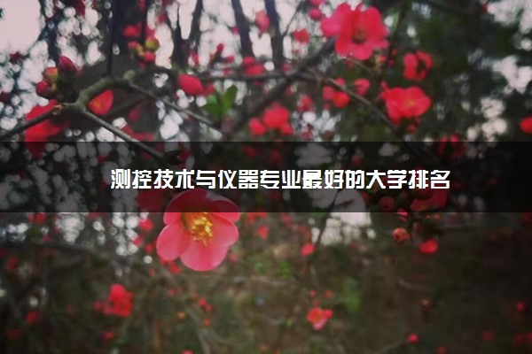 测控技术与仪器专业最好的大学排名