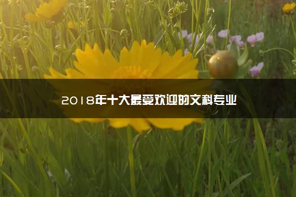 2018年十大最受欢迎的文科专业