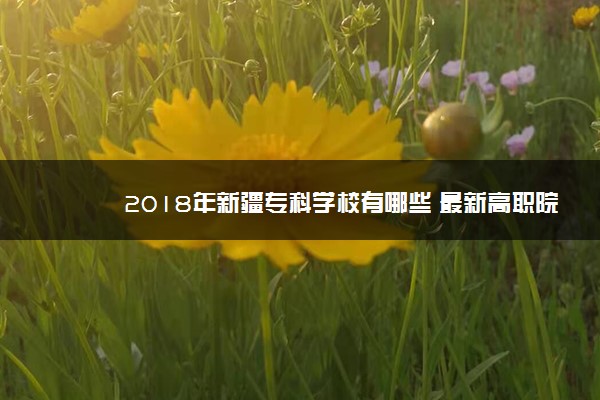 2018年新疆专科学校有哪些 最新高职院校名单