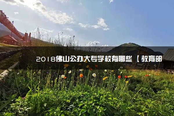 2018佛山公办大专学校有哪些 【教育部专科院校名单】