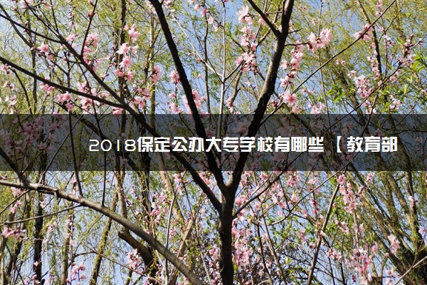 2018保定公办大专学校有哪些 【教育部专科院校名单】