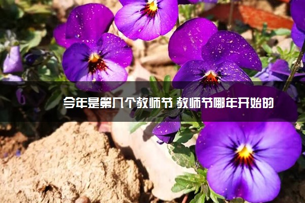 今年是第几个教师节 教师节哪年开始的