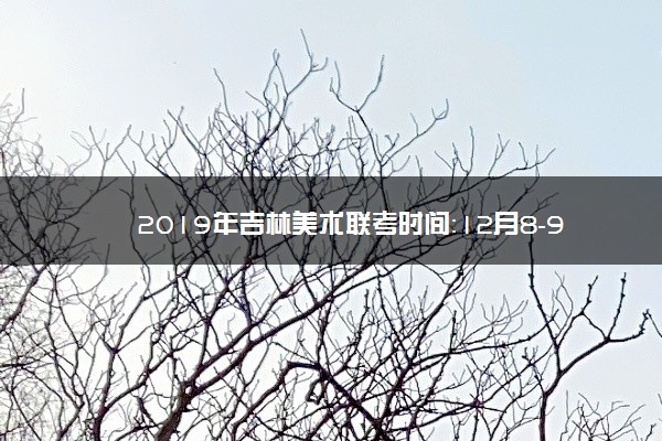 2019年吉林美术联考时间：12月8-9日