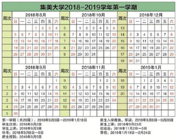 2019集美大学寒假放假时间 什么时候放寒假