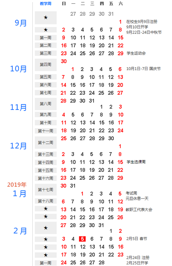 2019延边大学寒假放假时间安排