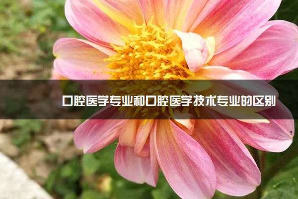 口腔医学专业和口腔医学技术专业的区别