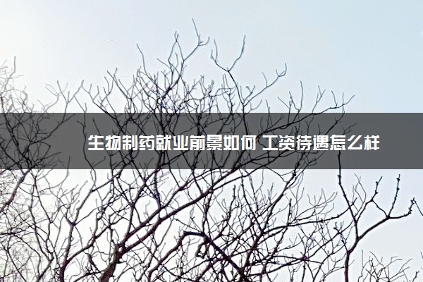 生物制药就业前景如何 工资待遇怎么样