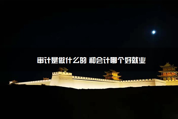 审计是做什么的 和会计哪个好就业