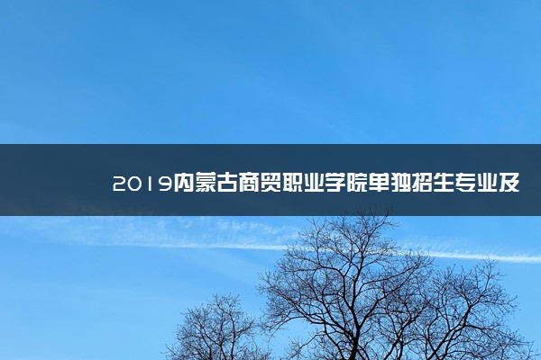 2019内蒙古商贸职业学院单独招生专业及计划