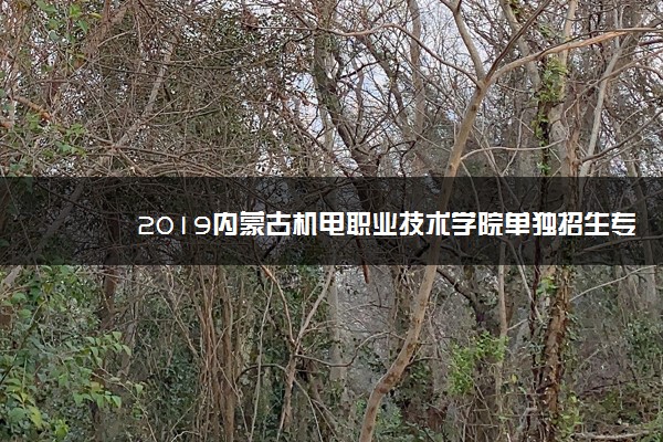 2019内蒙古机电职业技术学院单独招生专业及计划