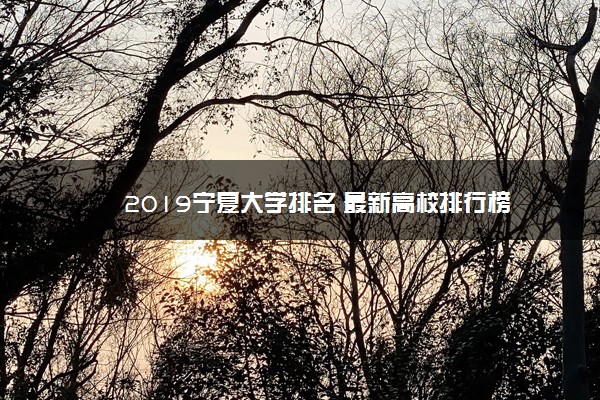 2019宁夏大学排名 最新高校排行榜