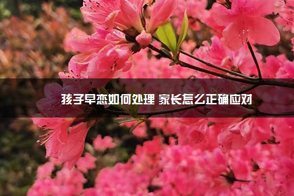 孩子早恋如何处理 家长怎么正确应对