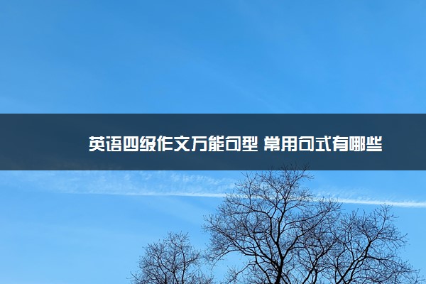 英语四级作文万能句型 常用句式有哪些