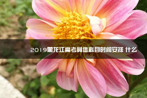 2019黑龙江高考具体科目时间安排 什么时候考试