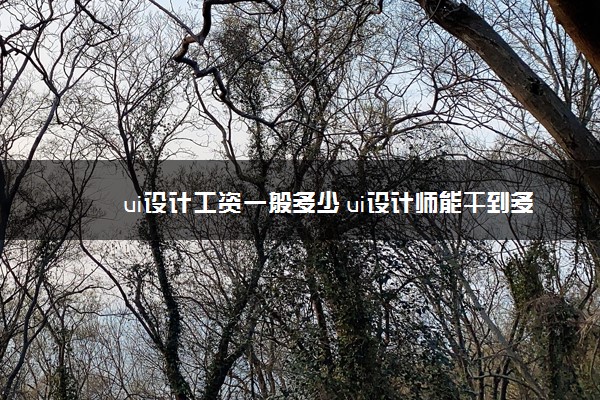 ui设计工资一般多少 ui设计师能干到多少岁