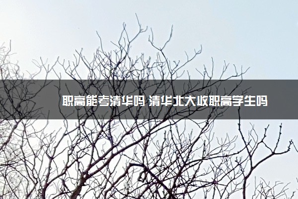 职高能考清华吗 清华北大收职高学生吗