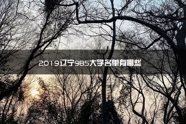 2019辽宁985大学名单有哪些