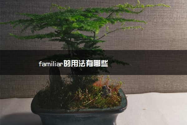 familiar的用法有哪些