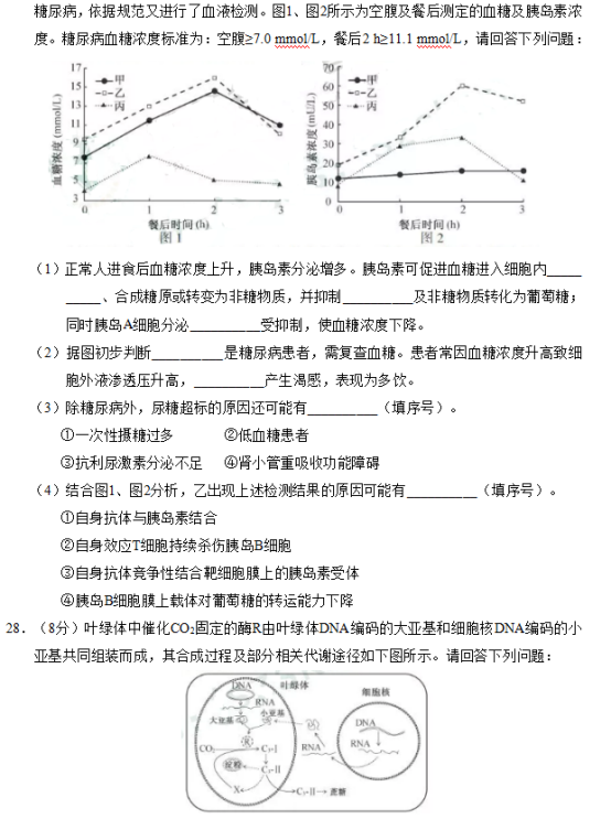 2019江苏高考生物试题（word精校版）