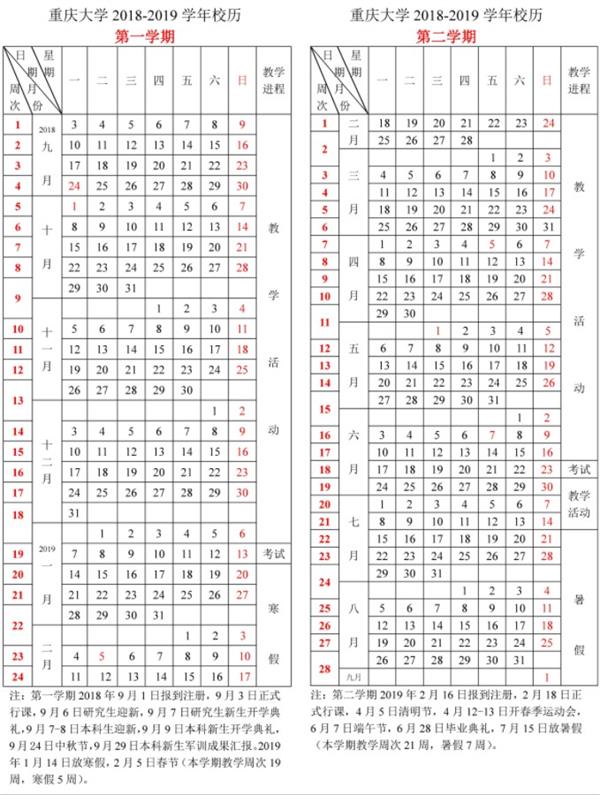 2019重庆大学暑假放假时间 什么时候放暑假