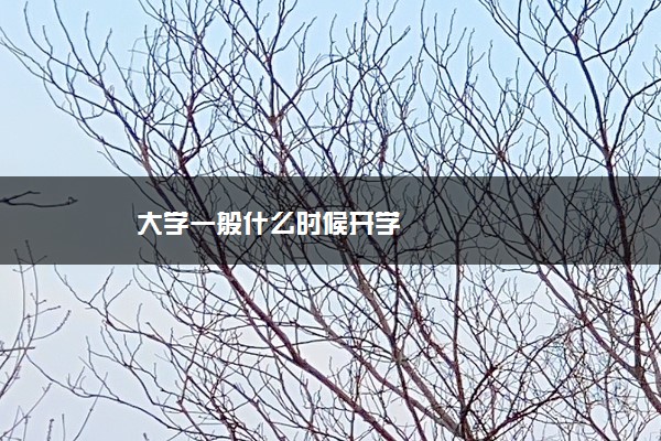 大学一般什么时候开学